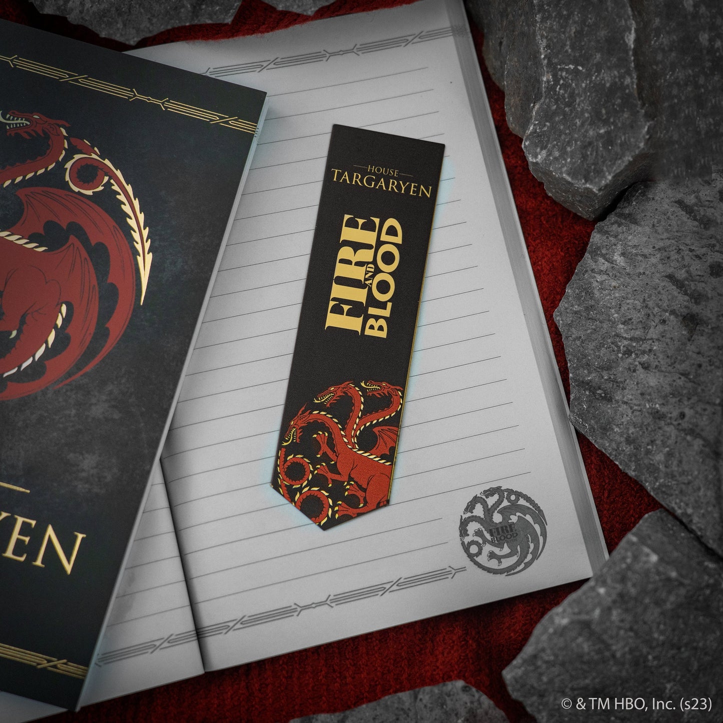 Fire & Blood Metal Bookmark
