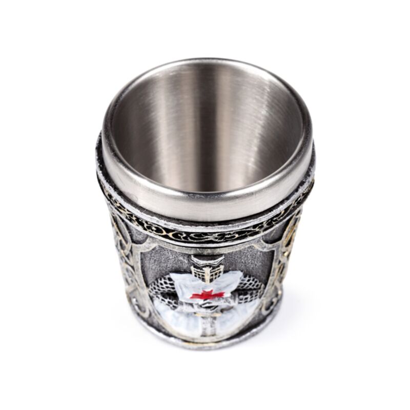 Decorative Medieval White Knight Shot Glass