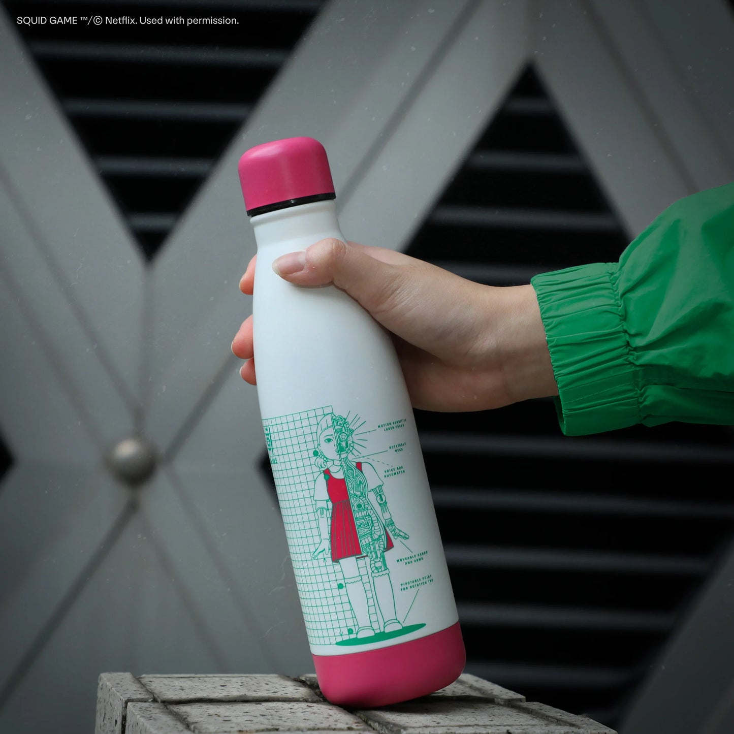 Squid Game - Young-Hee Blueprint White Water Bottle