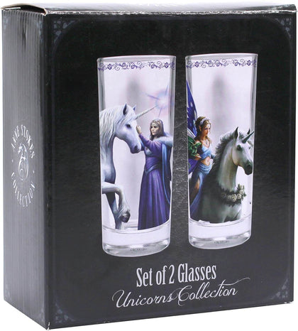 Glass Boxed (300ml) Set Of 2 Unicorn -  Anne Stokes - Fandom Shop