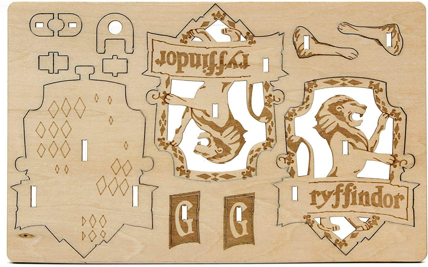 Gryffindor 3D Hanging Wood Decoration- House of Spells