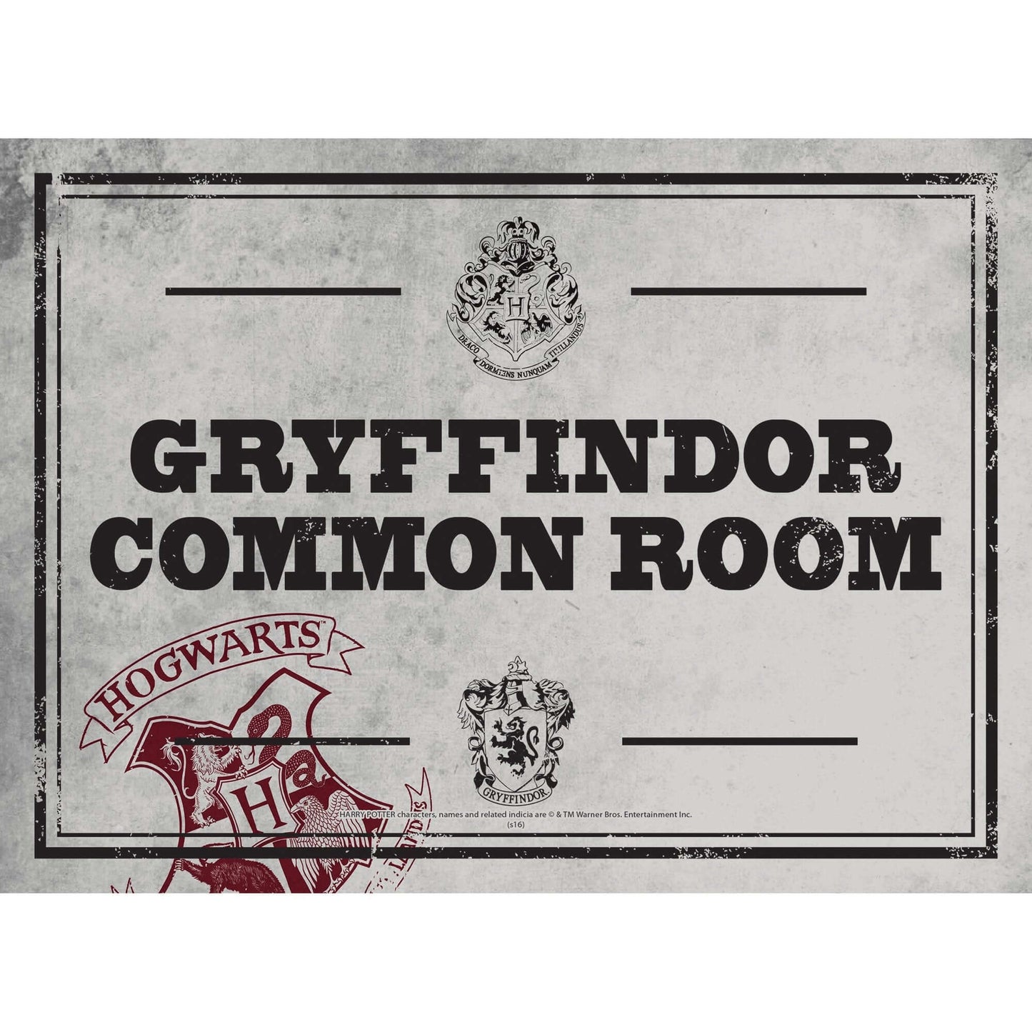 Gryffindor Common Room Tin Sign