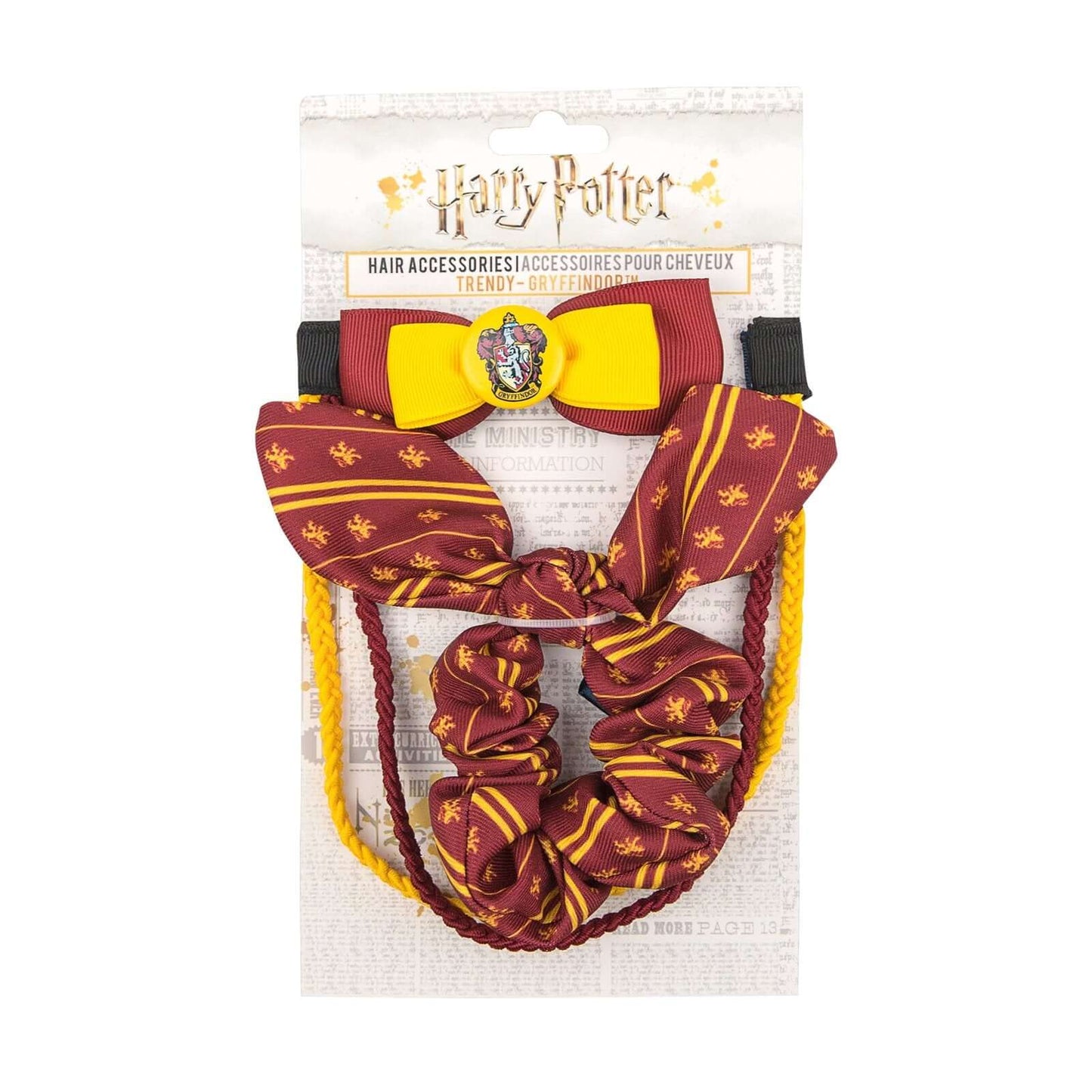Bunny Ear Clip Hair Accessory Set of 3 - Gryffindor