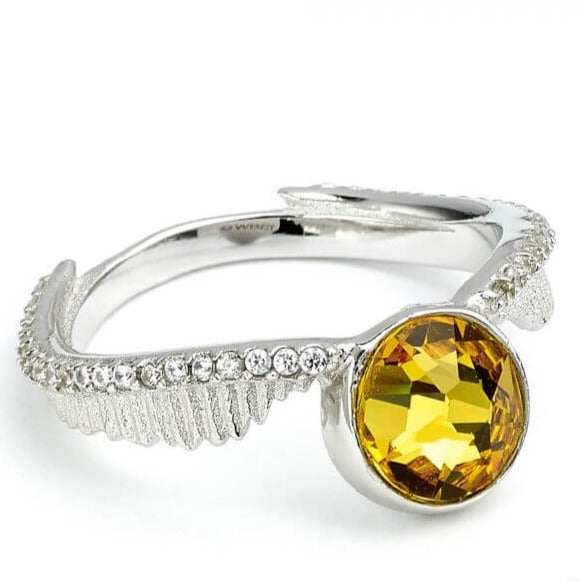 Golden Snitch Embellished with Swarovski® Crystals Ring S