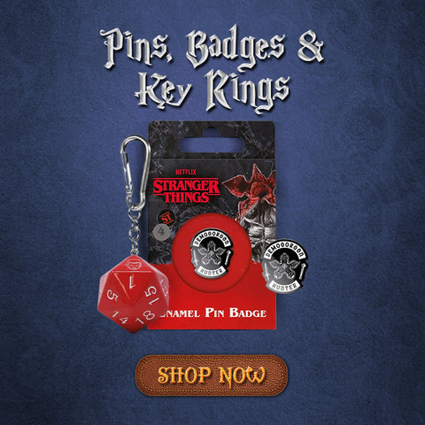 Stranger Things Pins, Badges & Key Rings