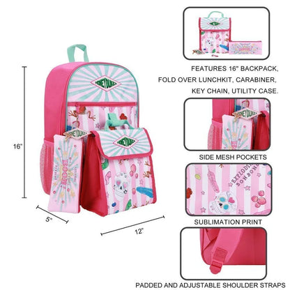 Harry Potter Honeydukes 5-Piece Backpack Set – Pink