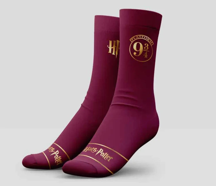 Harry Potter Adult Socks 9 3/4 Red