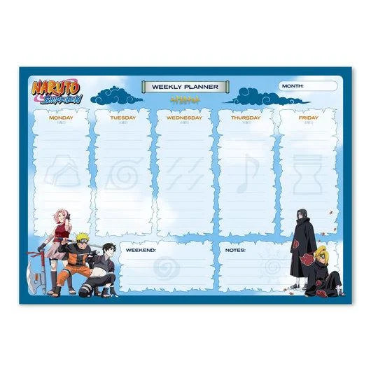 Naruto Shippuden A4 Weekly Planner