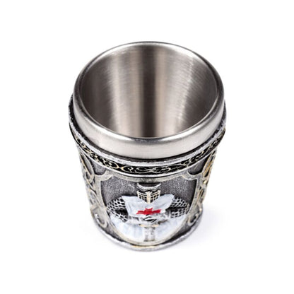 Decorative Medieval White Knight Shot Glass