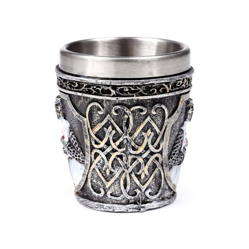 Decorative Medieval White Knight Shot Glass