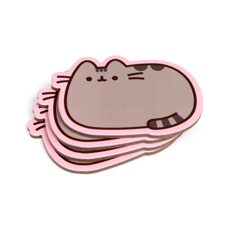 Pusheen the Cat Set of 4 Shaped Cork Coasters