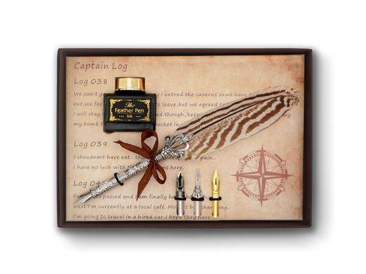 Quill Pen Gift Set with Ink & 3 Nibs Set