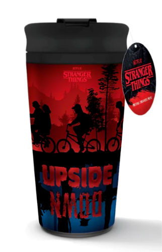 STRANGER THINGS  METAL TRAVEL MUG WITH SCENE