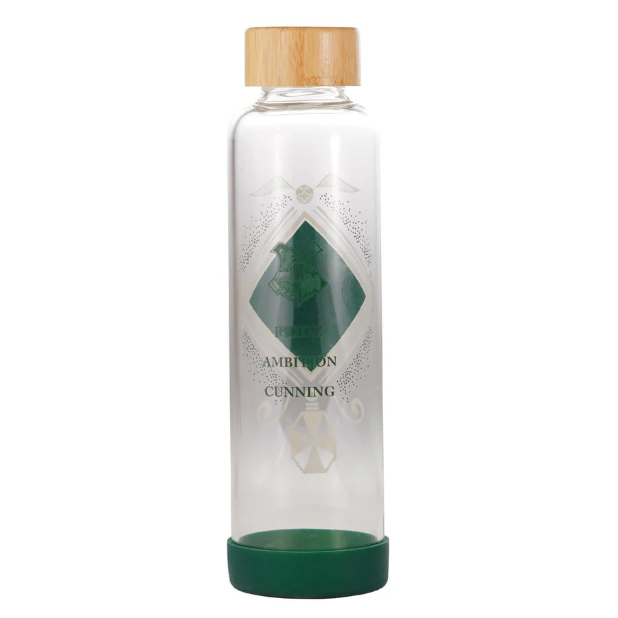 HP Glass Water Bottle Proud Slytherin