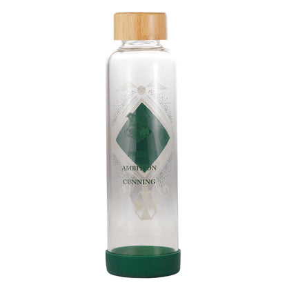 HP Glass Water Bottle Proud Slytherin