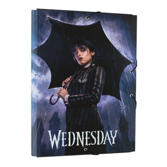 Wednesday Umbrella School Folder with Flaps
