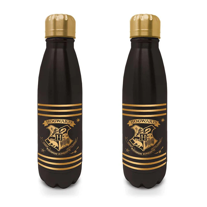 Hogwarts Crest Mini (Black and Gold) Water Bottle