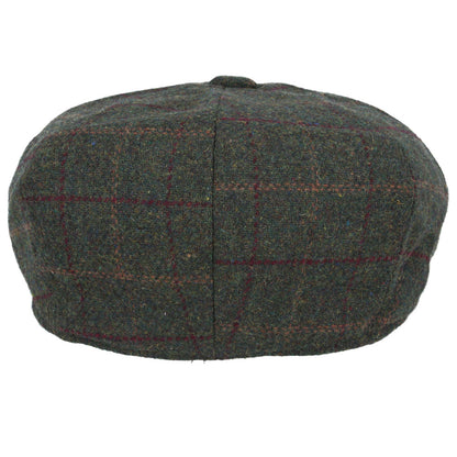 Wool Check Tweed Peaky Blinders Newsboy Cap - Green