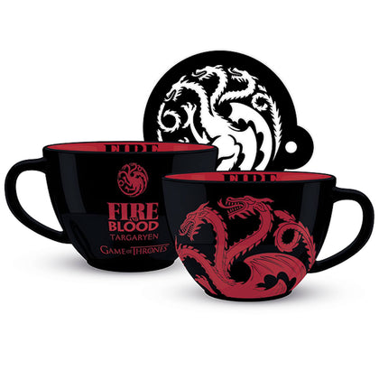 Official GAME OF THRONES (TARGARYEN) CAPPUCCINO MUG at the best quality and price at House Of Spells- Fandom Collectable Shop. Get Your GAME OF THRONES (TARGARYEN) CAPPUCCINO MUG now with 15% discount using code FANDOM at Checkout. www.houseofspells.co.uk.