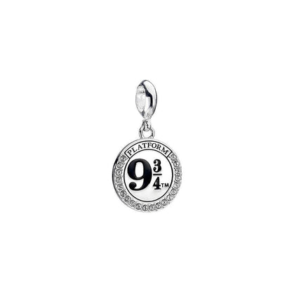 Harry Potter 9 3/4 Slider Charm St Silver Swarovski® Crystals