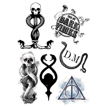 Official Harry Potter Temporary Tattoos (35 tattoos) at the best quality and price at House Of Spells- Fandom Collectable Shop. Get Your Harry Potter Temporary Tattoos (35 tattoos) now with 15% discount using code FANDOM at Checkout. www.houseofspells.co.uk.