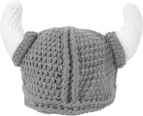 Viking Adult Beanie Hat With Horn