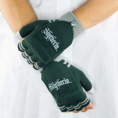 Slytherin Mitten/Fingerless Gloves - House Of Spells