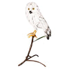Metal Snowy Owl On A Branch