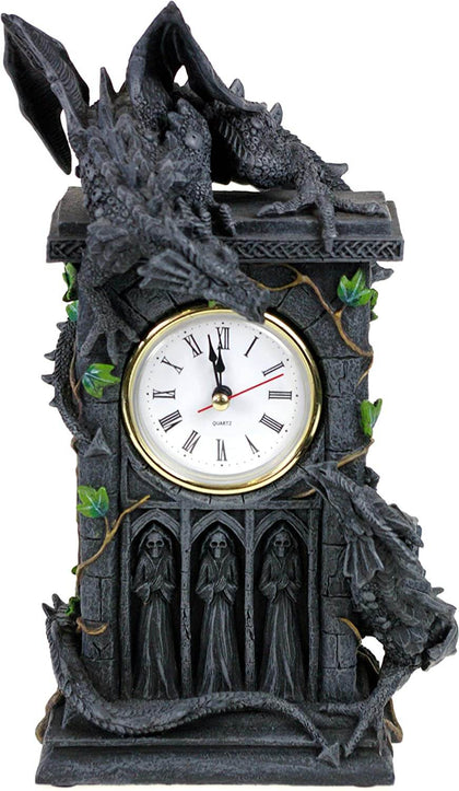 Duelling Dragons Clock 26cm | Viking gifts