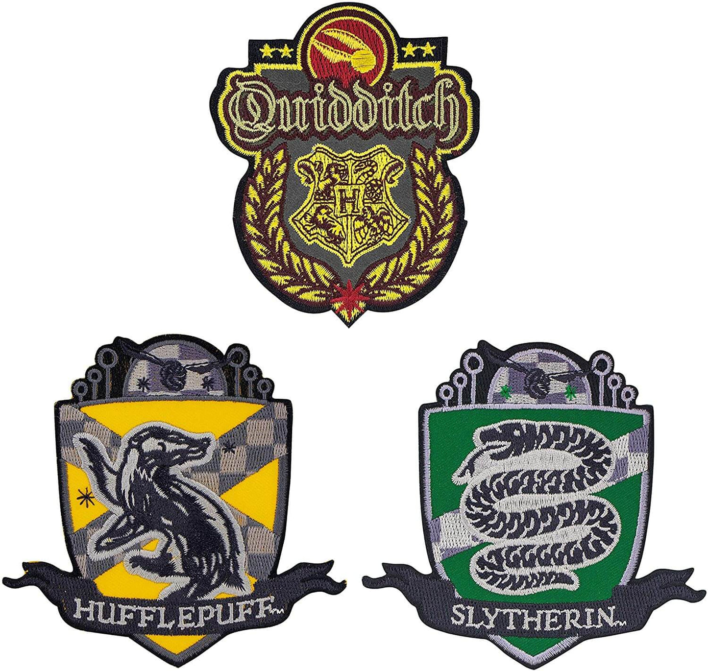 Harry Potter Quidditch Hogwarts Patches/Crests (pack of 3) - Deluxe Edition