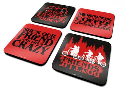 Official Stranger Things ( Phrases ) 4 Coaster Set at the best quality and price at House Of Spells- Fandom Collectable Shop. Get Your Stranger Things ( Phrases ) 4 Coaster Set now with 15% discount using code FANDOM at Checkout. www.houseofspells.co.uk.