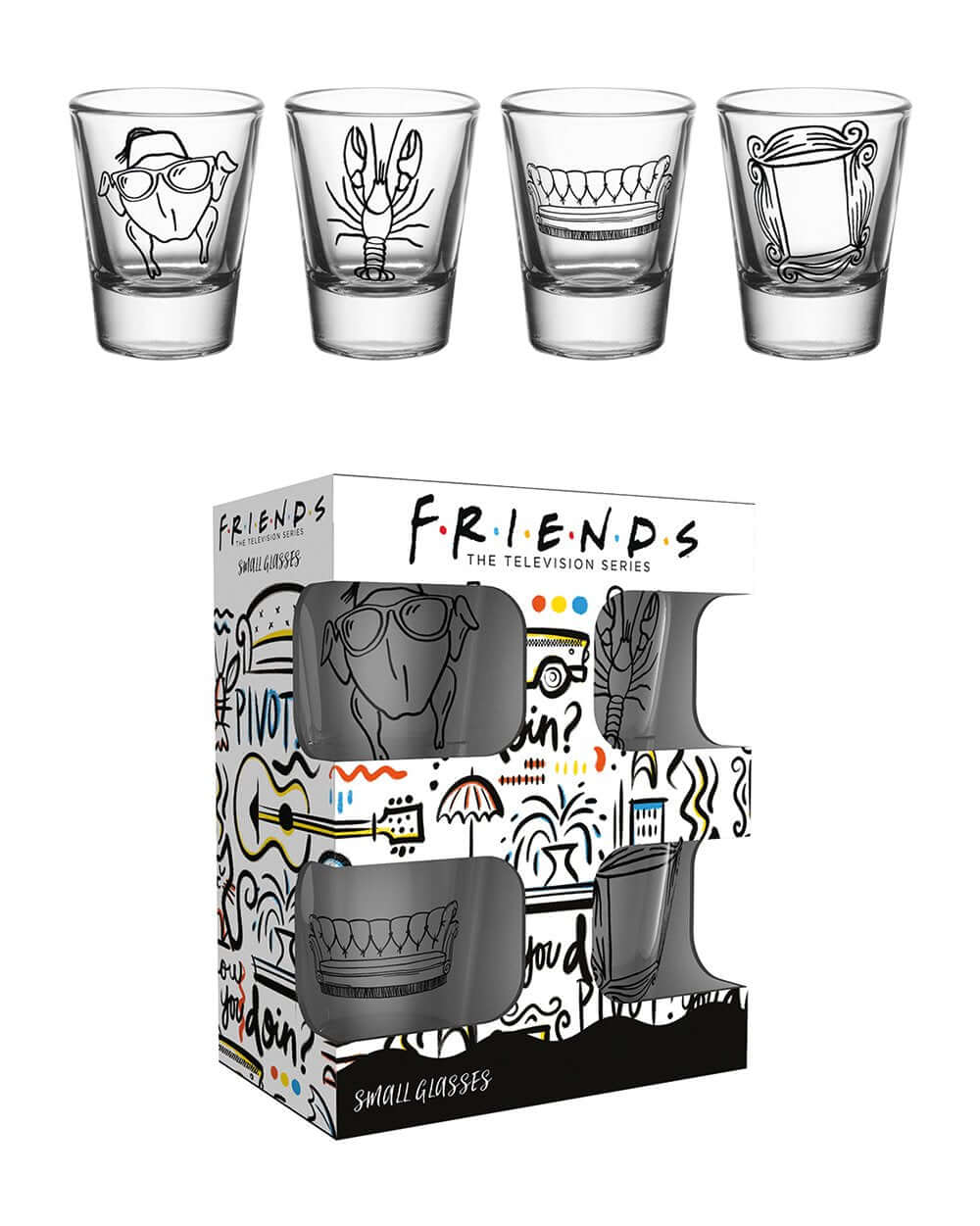 FRIENDS Shot Glass set of 4