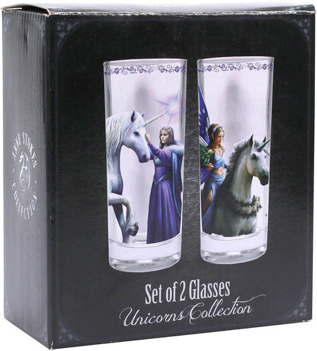 Glass Boxed (300ML) Set Of 2 Unicorn - Anne Stokes