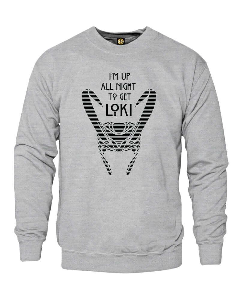 I Am Up All Night Jumper - Grey | The Vikings