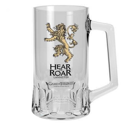 Game of Thrones Glass Tankard Lannister