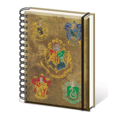 Harry Potter 4 Hogwarts Houses A5 Notebook