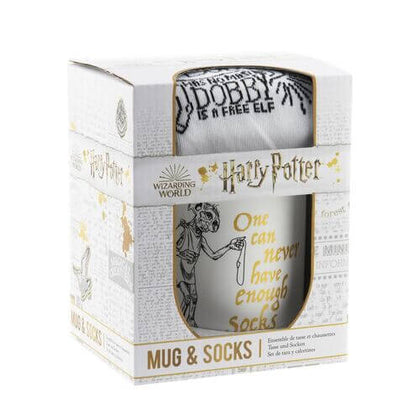 Harry Potter Dobby Mug and Socks White- harry Potter Stuff