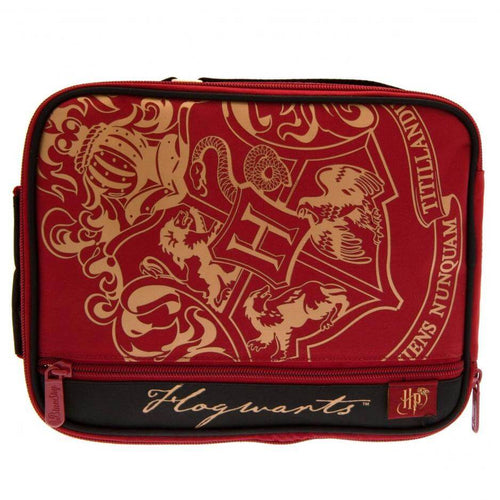 Hogwarts 2 Pocket Lunch Bag Burgundy