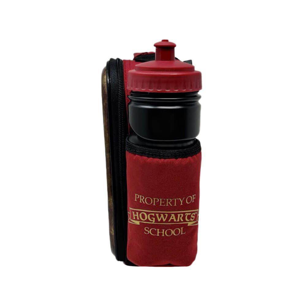 Harry Potter Hogwarts 3D Embossed Lunch Bag with Bottle