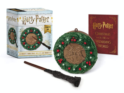 Harry Potter Hogwarts Christmas Wreath And Wand Set