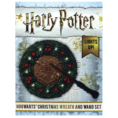 Harry Potter Hogwarts Christmas Wreath And Wand Set