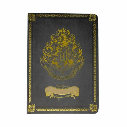 Harry Potter Hogwarts Crest Notebook Black Chunky