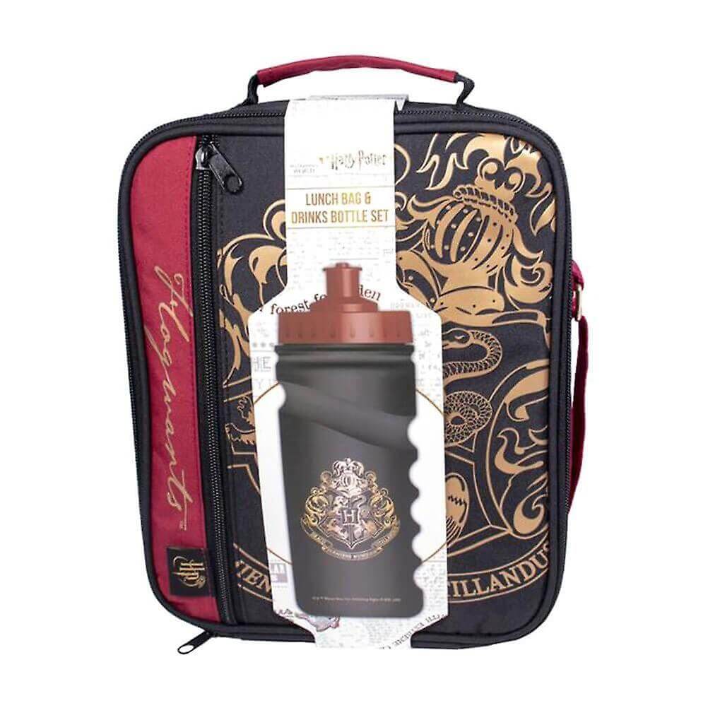 Harry Potter Hogwarts Lunch Bag & Drinks Bottle Set Black- Fandom Shop