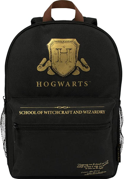 Harry Potter  Hogwarts Shield Black Backpack