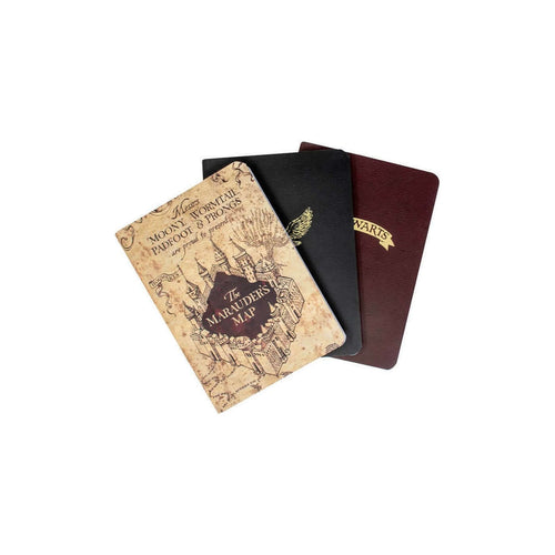 Harry Potter Icons & Map A6 Notebooks 3pk