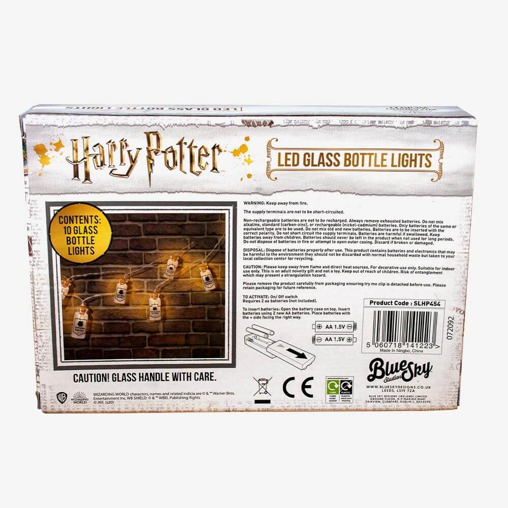 LED Potion Glass Bottle Lights- Harry Potter Store