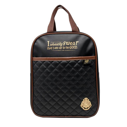 Harry Potter Quilted Backpack Black- Harry Potter Bags