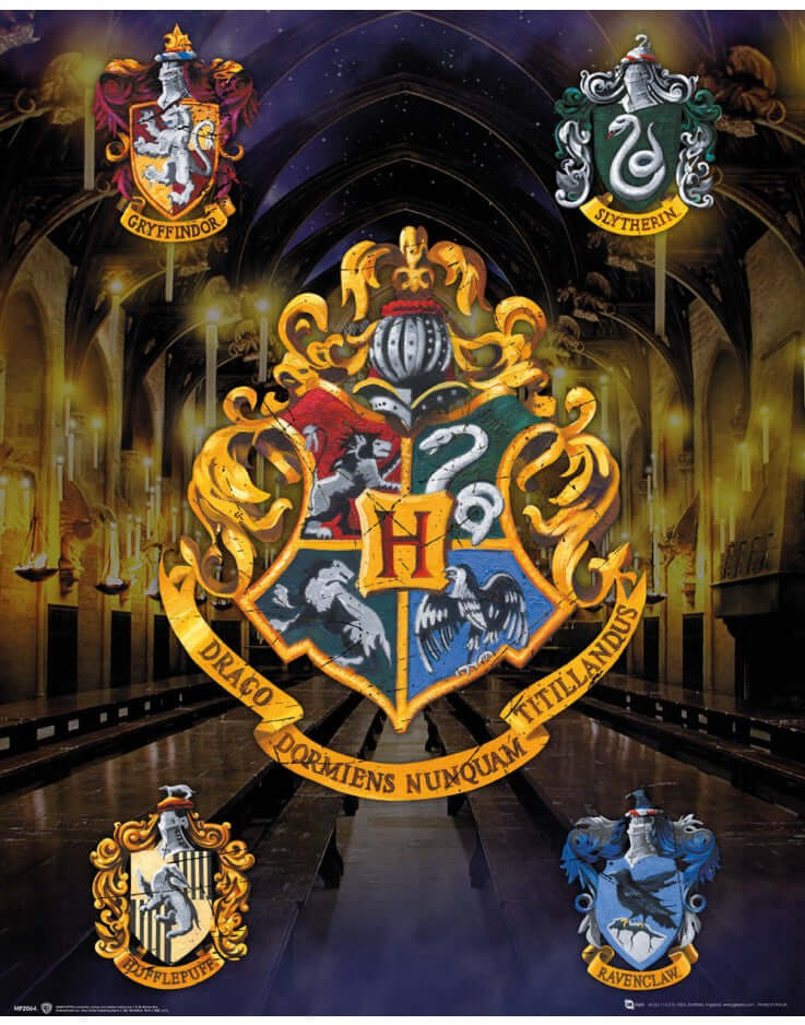 Harry Potter Posters Mini House Crest