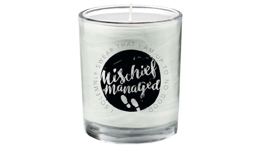 MISCHIEF MANAGED GLASS VOTIVE CANDLE- Fandom Shop