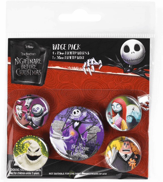 NIGHTMARE BEFORE CHRISTMAS CHARACTERS BADGE PACK